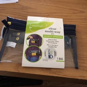 Small clear waist or cross body bag